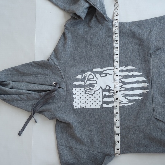 Athletic Works Fleece Heathered Hoodie Lightweight Sweatshirt SMALL Grey - Picture 12 of 16